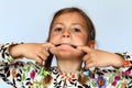 Girl pulling a silly face Royalty Free Stock Photo