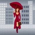 Girl in rain