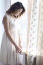 Girl reading a book isolated oriental