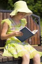 Girl reading a book