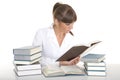 Girl reading books Royalty Free Stock Photo