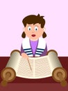 Girl reading the Torah Royalty Free Stock Photo