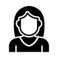 Girl reception vector glyph flat icon