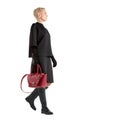 Girl with red bag and high boots Royalty Free Stock Photo