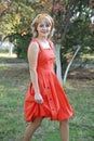 The girl in a red dress 2