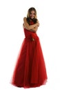 Girl in red dress Royalty Free Stock Photo