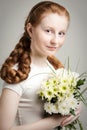 Girl with Red plait Royalty Free Stock Photo