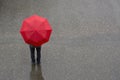 Girl with red umbrella Royalty Free Stock Photo