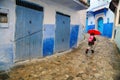 Girl with red umbrella