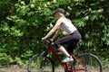 Girl relax biking Royalty Free Stock Photo