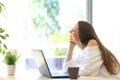 Girl relaxing at home Royalty Free Stock Photo