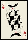 The girl in retro style. Playing card