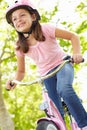 Girl riding bike Royalty Free Stock Photo