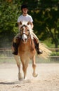 Girl riding pony