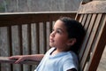 Girl in Rocking Chair Royalty Free Stock Photo