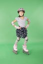 Girl with rollerskates