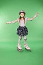 Girl with rollerskates