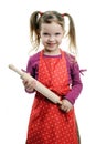 Girl with rolling-pin Royalty Free Stock Photo