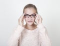 Girl with round glasses