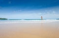 Girl running on beach Royalty Free Stock Photo