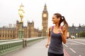 Girl running in London Royalty Free Stock Photo