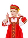 Girl in Russian national costume.