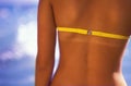 Girl's back with tan line Royalty Free Stock Photo