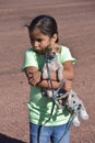 Girl`s Best Friend: DinÃÂ© Navajo Girl and her dog at Just Move it Walk