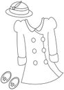 Girl's clothes coloring page