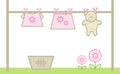Girl's clothing on a washing line Royalty Free Stock Photo