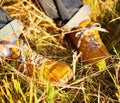 Girl's Feet in Yellow Sneakers Royalty Free Stock Photo