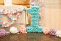 Girl`s first Birthday decorations.
