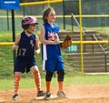 Girl's Softball Second Base Player Royalty Free Stock Photo