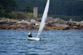 Dinghy sailing. Spain. Royalty Free Stock Photo