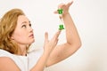 The girl with a sand-glass Royalty Free Stock Photo