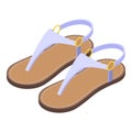 Girl sandals icon, isometric style Royalty Free Stock Photo