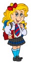 Girl in school uniform