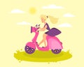 Girl on scooter