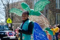 Girl scout marching in a parade