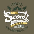 Girl Scouts summer camp t-shirt Royalty Free Stock Photo