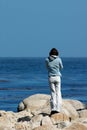 Girl by the Sea Royalty Free Stock Photo