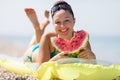 Girl at the sea Royalty Free Stock Photo