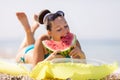 Girl at the sea Royalty Free Stock Photo