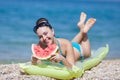 Girl at the sea Royalty Free Stock Photo