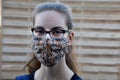 Coronavirus, girl in self made protective mask