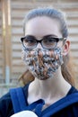 Coronavirus, girl in self made protective mask