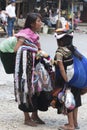 Girl selling crafts in Palenque Mexico