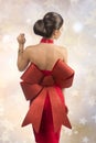 Girl with christmas dress Royalty Free Stock Photo