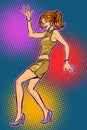 Girl In Dress, Woman Disco Dance