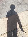 Girl shadow under the sun